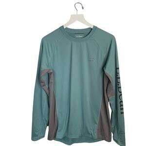 L.L. Bean Men’s Tropicwear Long Sleeve Fishing Knit UPF 50 Crew Shirt M-137 Sz S